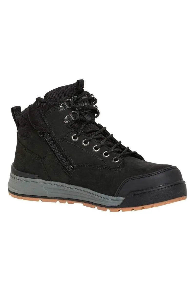 Hard Yakka 3056 Black Lace Zip Work Boot Y60201 Metro Workwear.